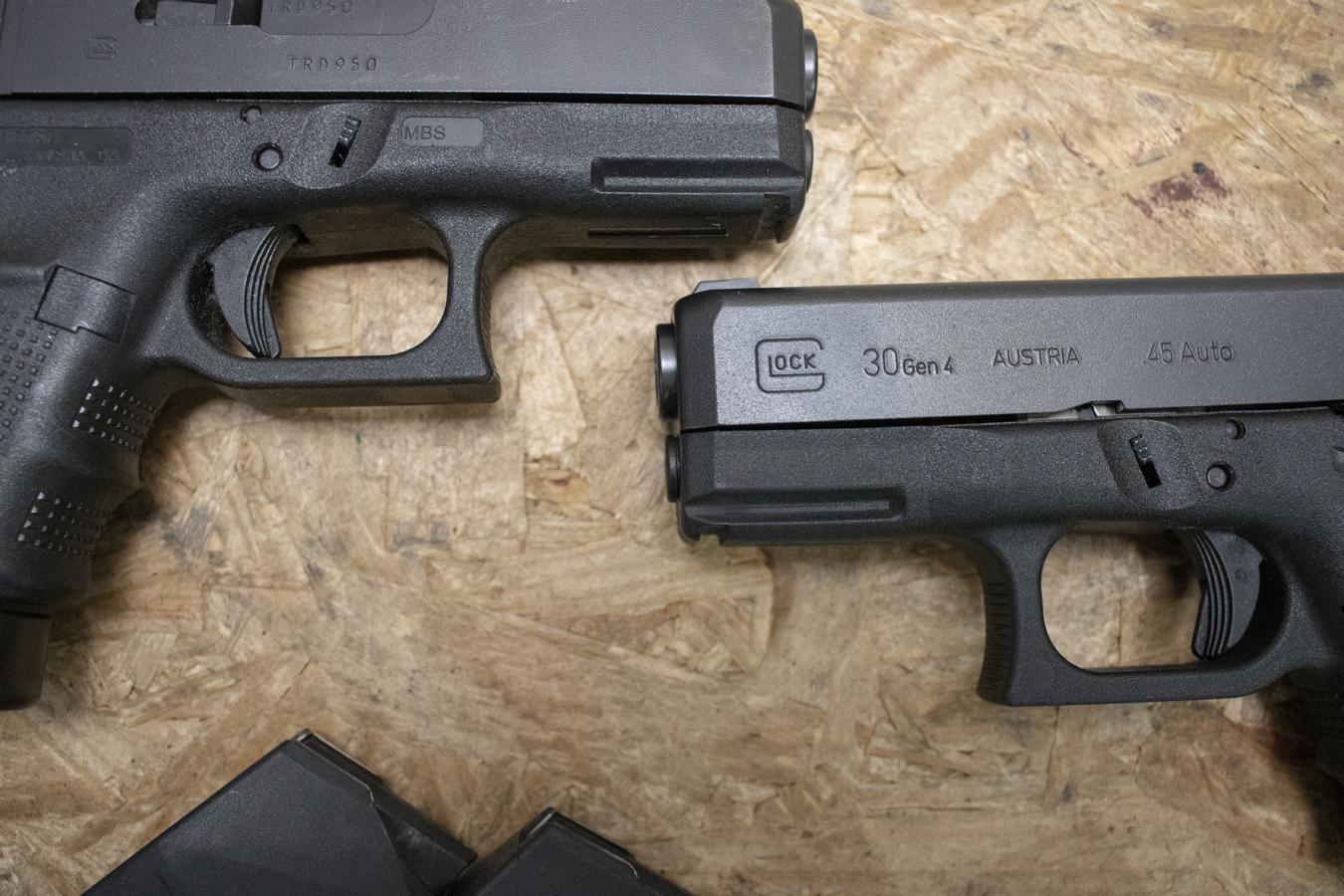 GLOCK 30 Gen4 45ACP Police Trade-In Pistols with Three Magazines